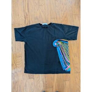 Guinness x ACHES Black Neon Harp Graphic T-Shirt Limited Edition Streetwear XL